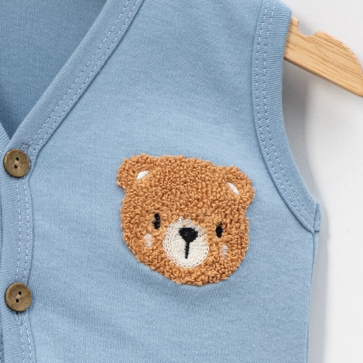 Erkek Bebek Süzene Aycıklı Yelek 6-9-12-18-24 Ay