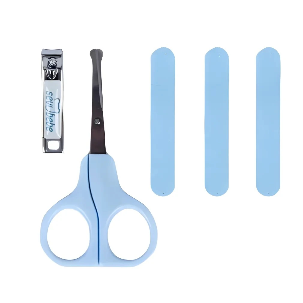 Erkek Bebek 3'lü Tırnak Bakım Seti Mavi
