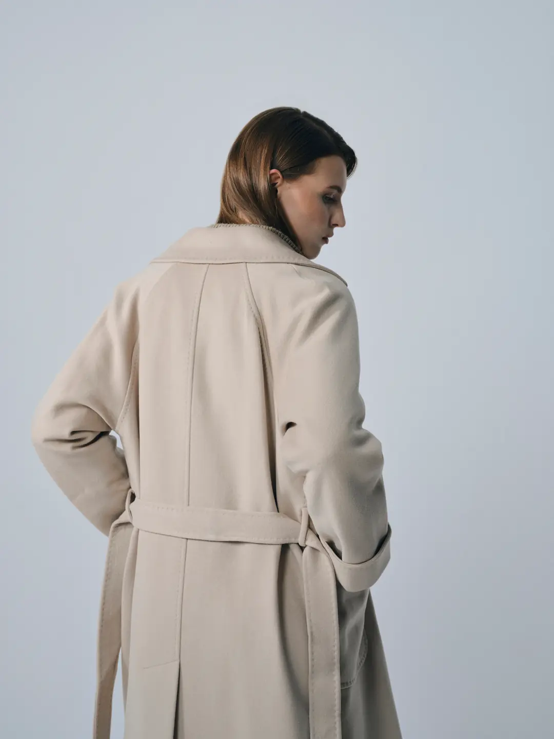 Broşlu Geniş Cepli Oversize Kaban Taş