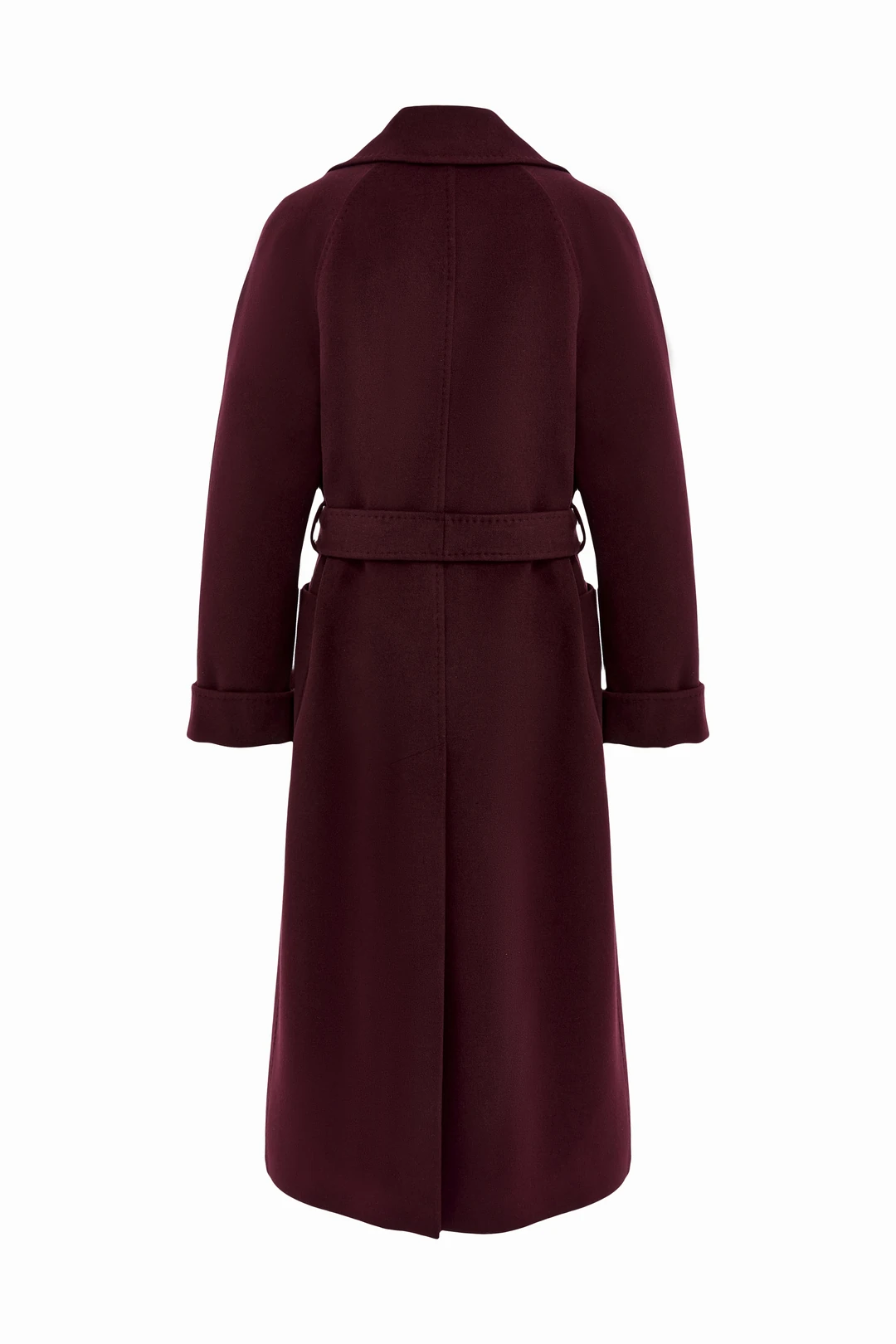 Broşlu Geniş Cepli Oversize Kaban Bordo