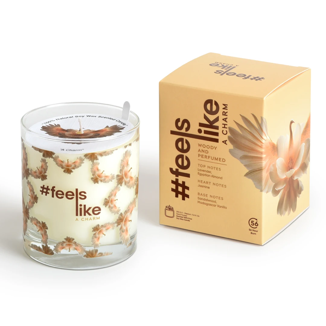 #feelslike A Charm -  Lavanta, Yasemin ve Madagaskar Vanilya Kokulu %100 Soya Wax Mum - 210 ML