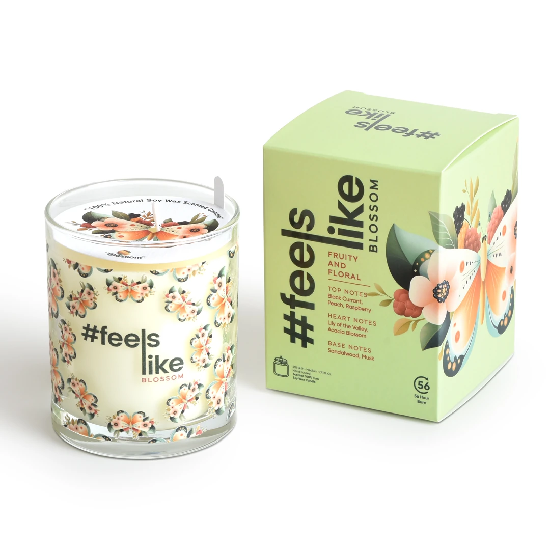 #feelslike Blossom  -  Meyve ve Çiçek Kokulu %100 Soya Wax Mum - 210 ML
