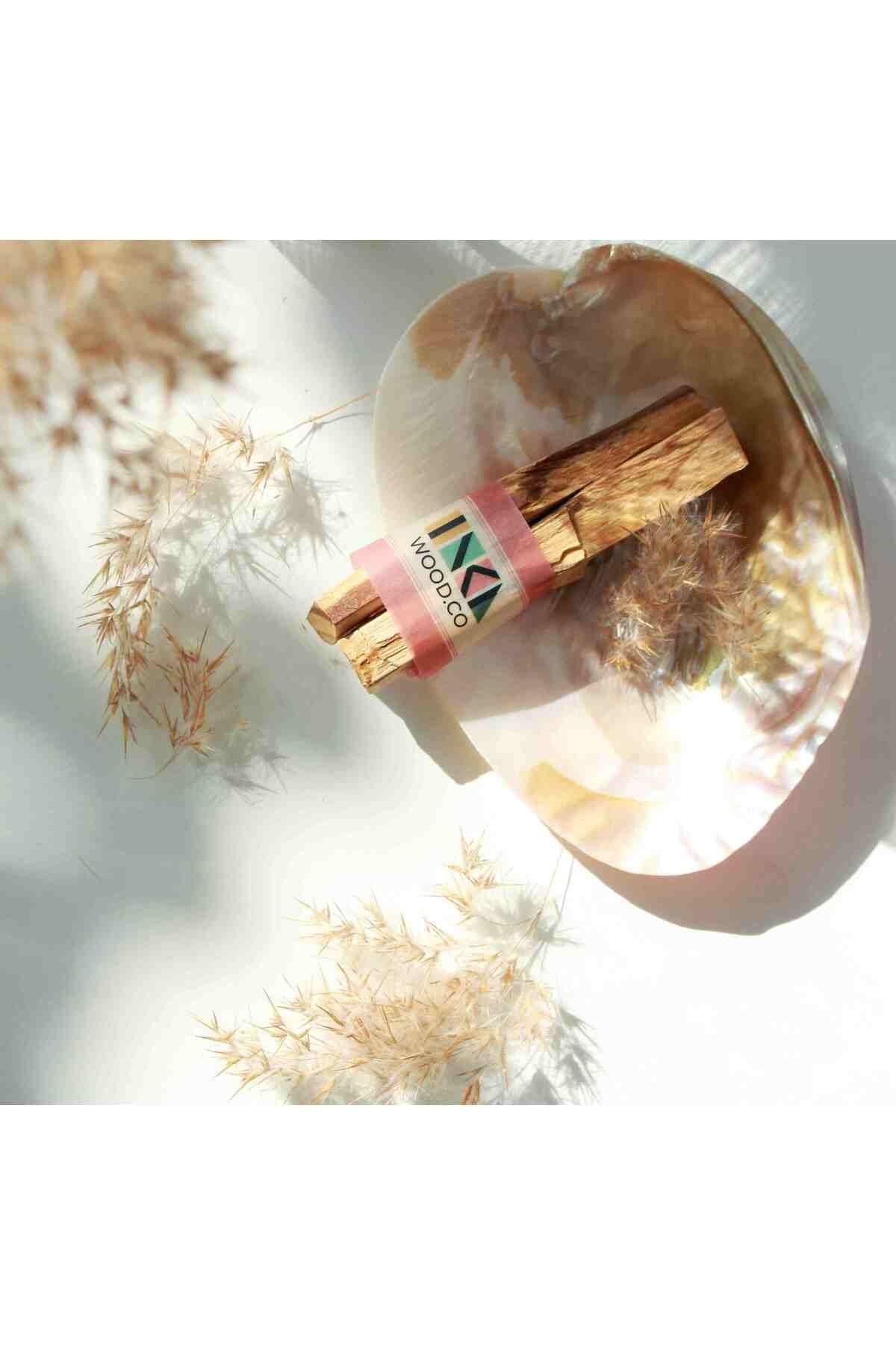 Inka Wood Palo Santo Mini Set - Deniz Kabuğu, Palo Santo Tütsü, Konik Tütsü, Bez Kese