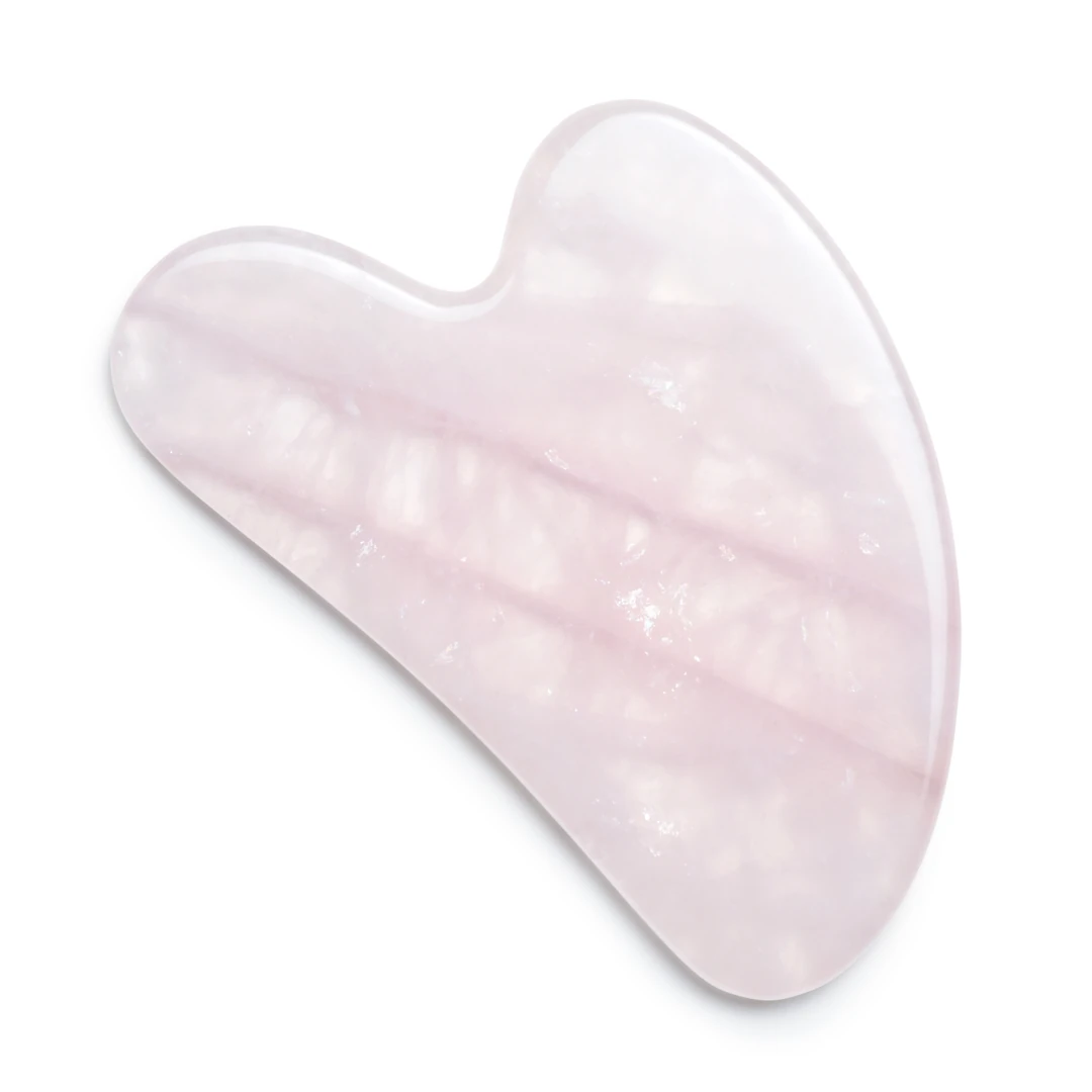 Mini Gua Sha | %100 Doğal Pembe Kuvars Yüz Masaj Taşı