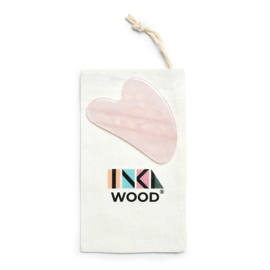 Mini Gua Sha | %100 Doğal Pembe Kuvars Yüz Masaj Taşı