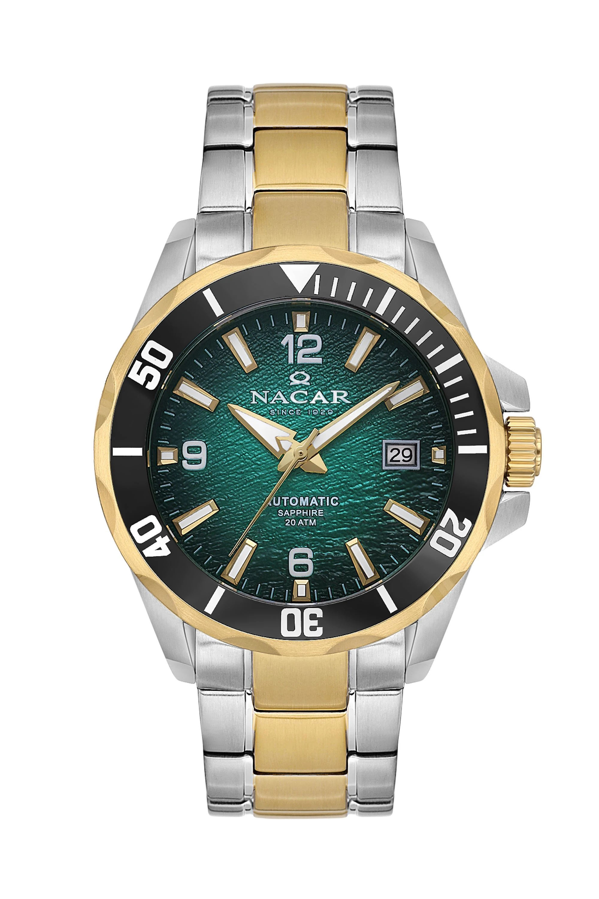 NACAR NC36-291738-CNM SARI BEYAZ OTOMATİK 20 ATM ERKEK KOL SAATİ