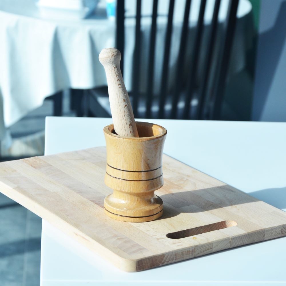 Ahşap El Yapımı Havan 9x6 cm