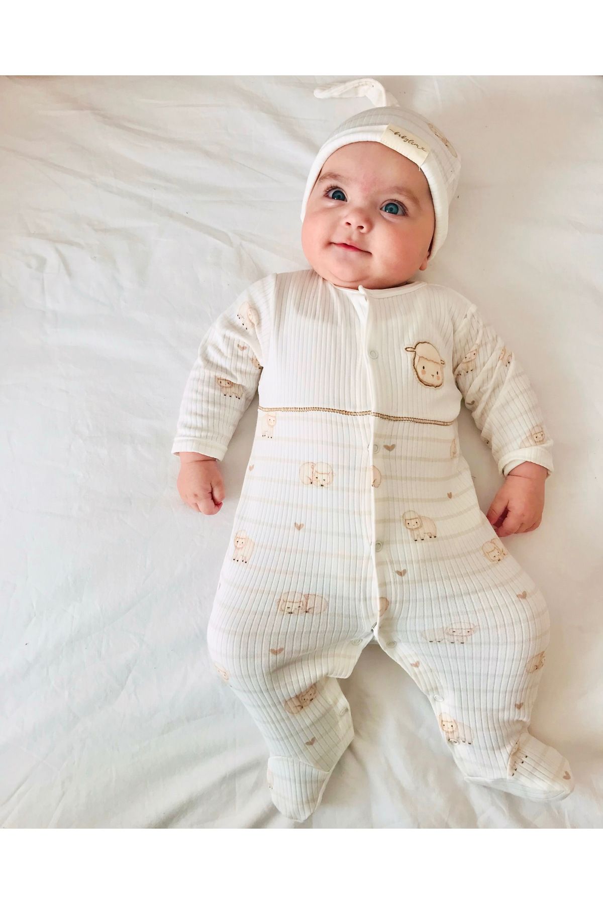 Kalpli Kuzucuklar Tulum Seti %100 Pamuk Unisex Bebek