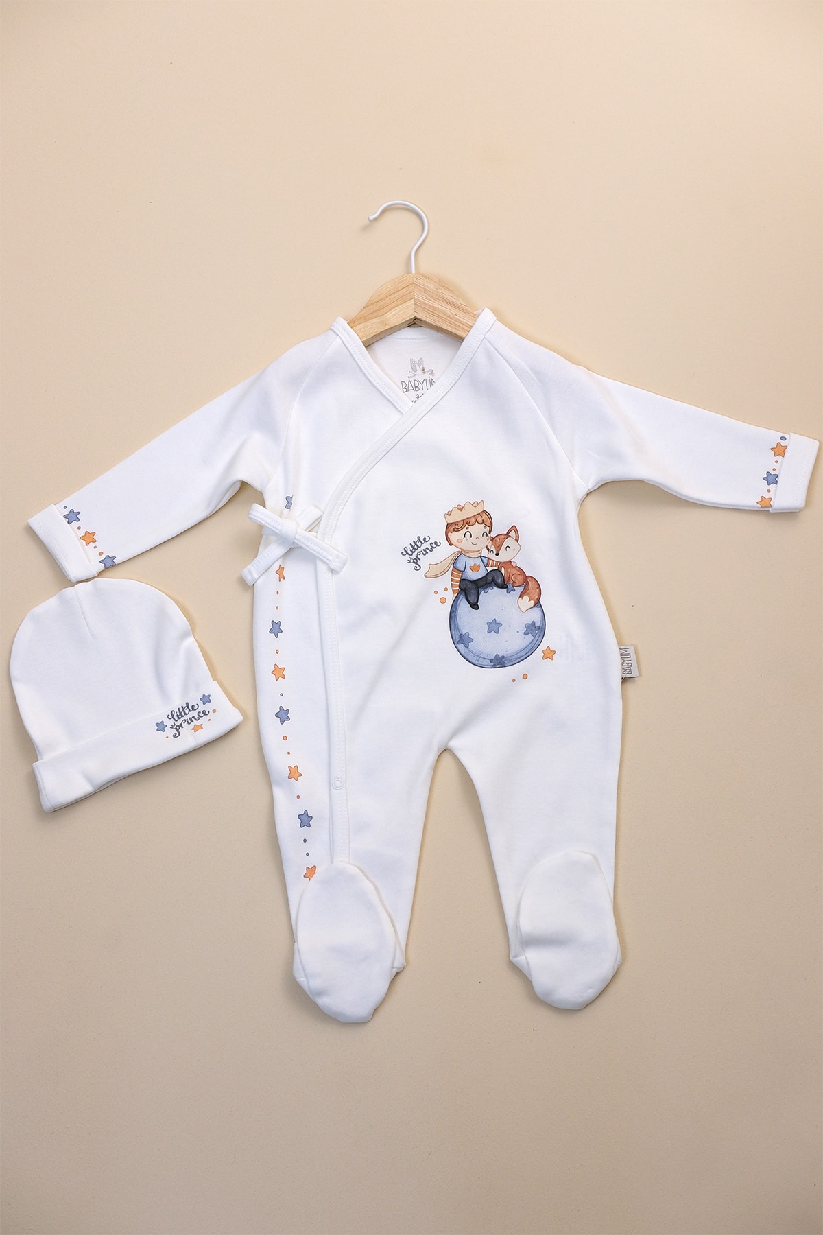 Küçük Prens Kruvaze Tulum Seti %100 Pamuk 