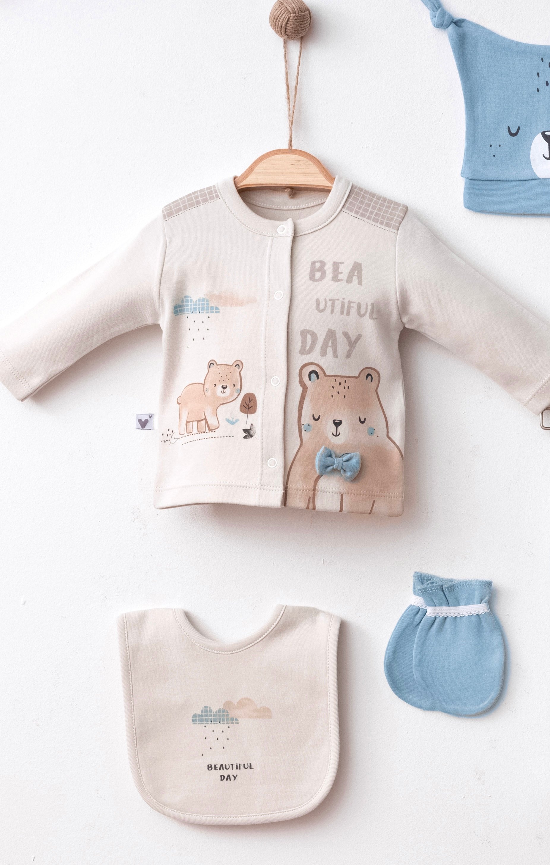 Erkek Bebek Blue Bear Day 5'li Set