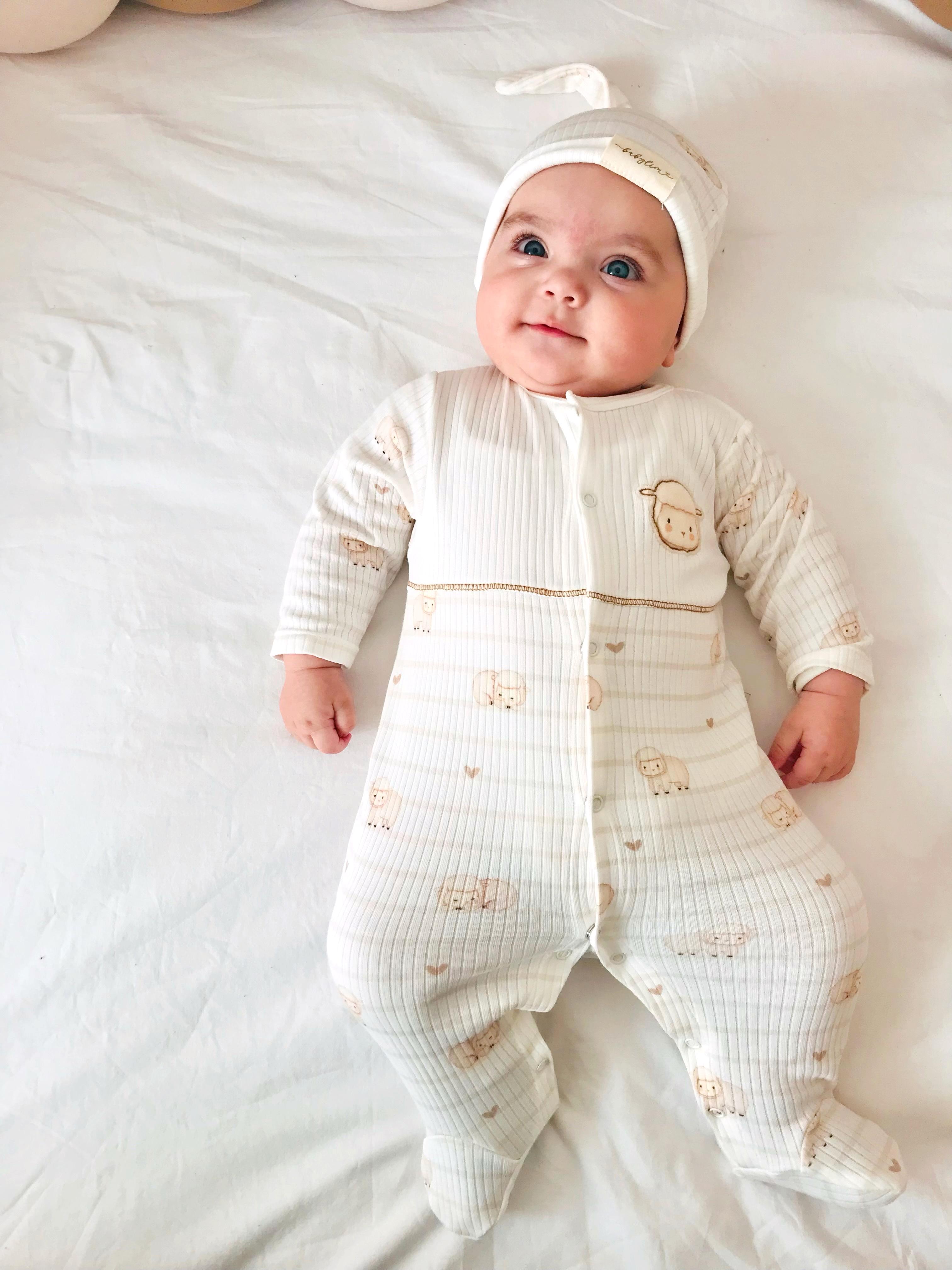 Kalpli Kuzucuklar Tulum Seti %100 Pamuk Unisex Bebek