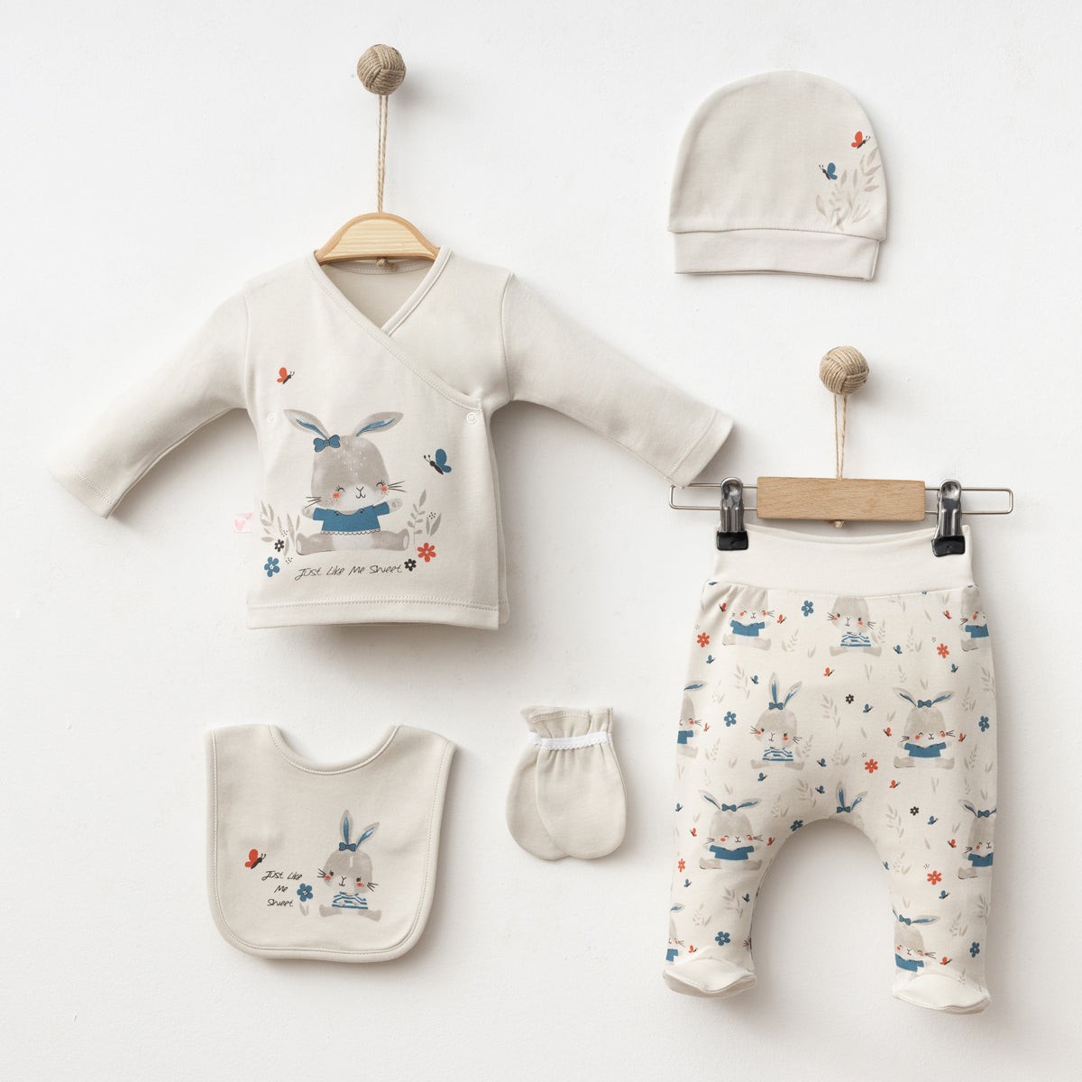 Babylim Neşeli Tavşan 5li Set