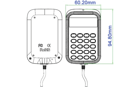 ACS APG 8201-B2 PinPad+LCD Temaslı Kart Okuyucu+Kodlayıcı