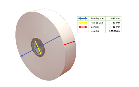 40mm X 175m Ağır Yıkama Kumaşı