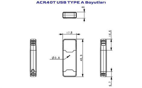 ACS ACR40T-A5 Temaslı Eimza Akıllı Kart Okuyucu USB Type-C