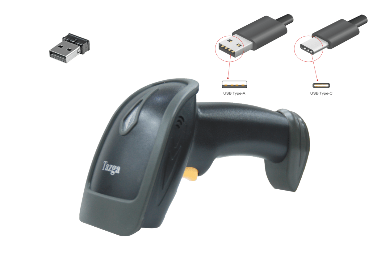 TAZGA TSC 850 USB KABLOSUZ 1D BARKOD OKUYUCU