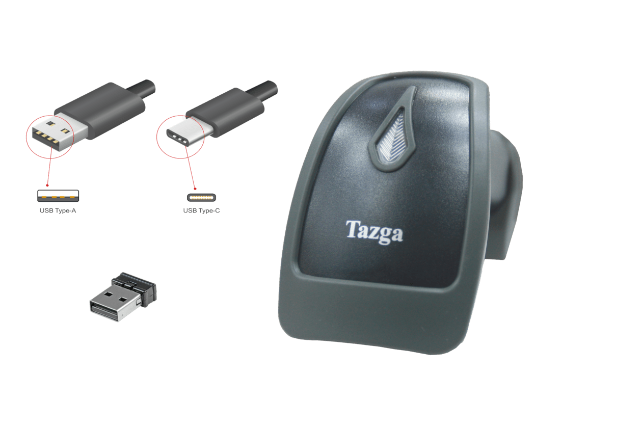 TAZGA TSC 850 USB KABLOSUZ 1D BARKOD OKUYUCU