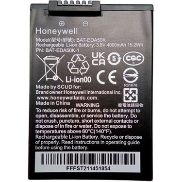 HONEYWELL EDA50 / EDA51/ 3.8V, 4,000MAH BATARYA (PİL) 