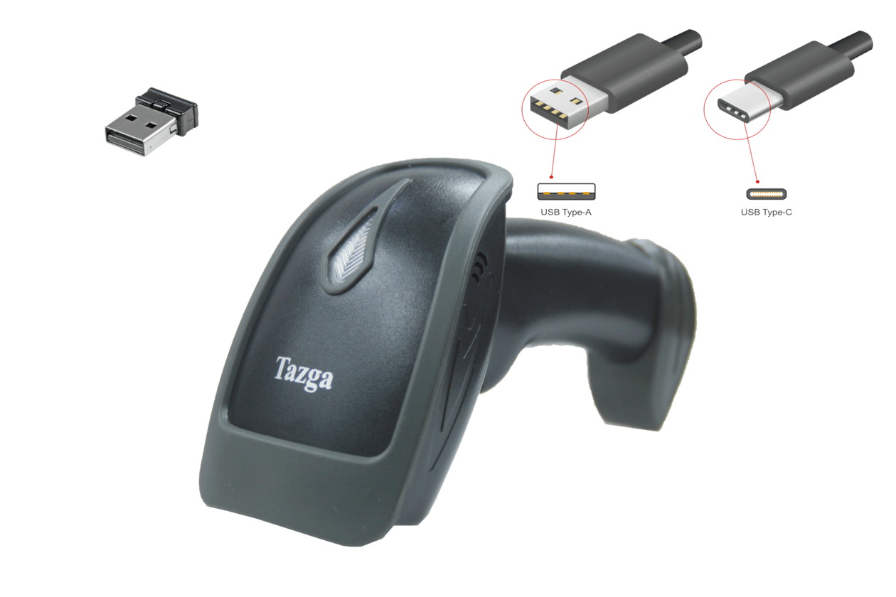 TAZGA TSC 850 USB KABLOSUZ 1D BARKOD OKUYUCU