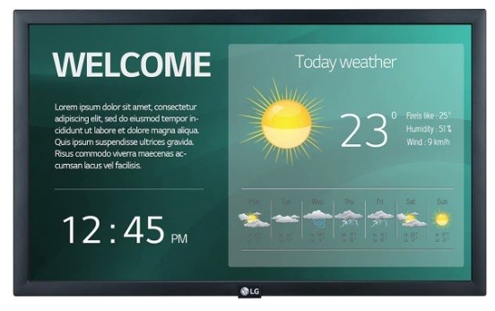 LG 22 MULTIMEDIA MONİTÖR - SUNUM EKRANI ETHERNET, HDMI, USB