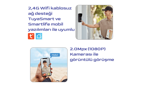 Secukey B1 Tuya Destekli Akıllı Kapı Zili