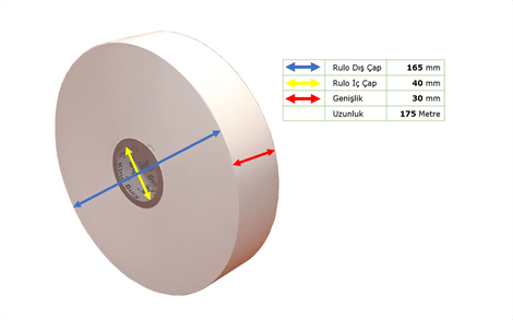 30mm X 175m Ağır Yıkama Kumaşı