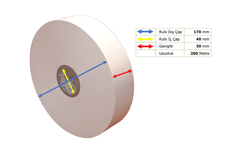 30mm X 200m Hafif Yıkama Kumaşı