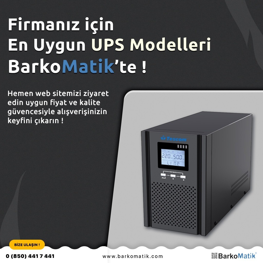 UPS-TESCOM TEOS+ 2 KVA 1F/1F (2X 7AH) 4-8 DK ONLINE CG120TSM0007
