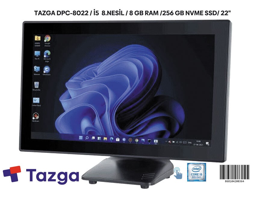 TAZGA 22" İ5  8. NESİL / 8 GB RAM /256 GB NVME SSD DPC-8022