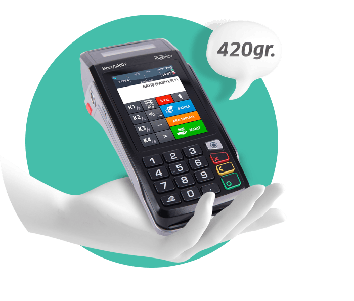 İngenico Move 5000F Yeni Nesil Mobil Yazarkasa Pos