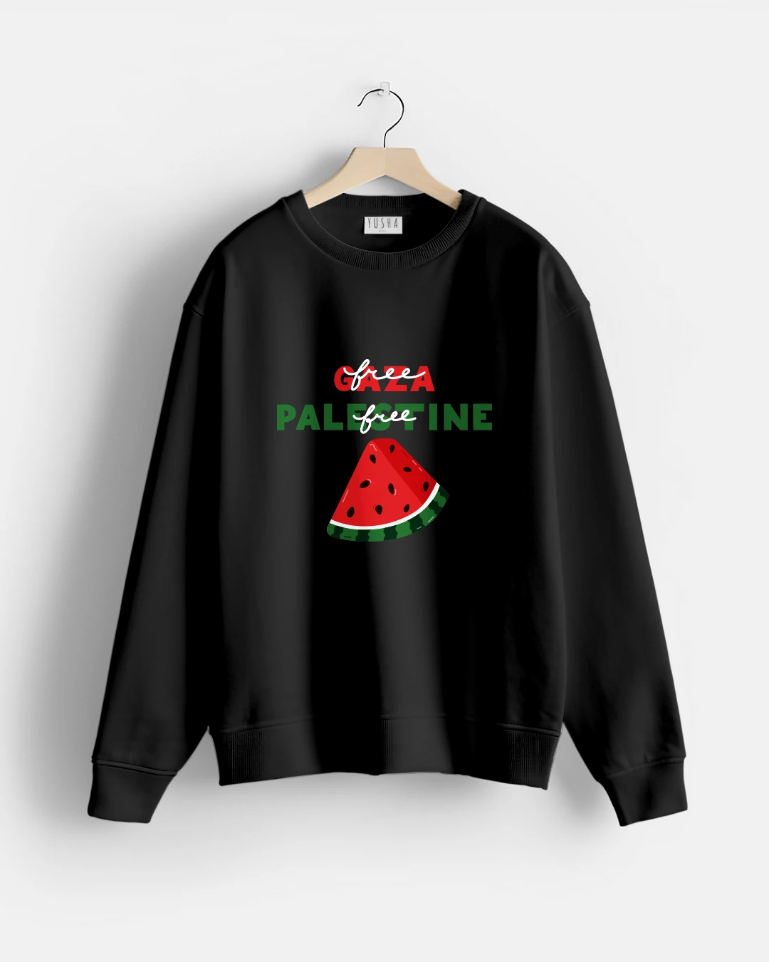 TASARIM SWEAT - SİYAH (GAZA PALESTINE)