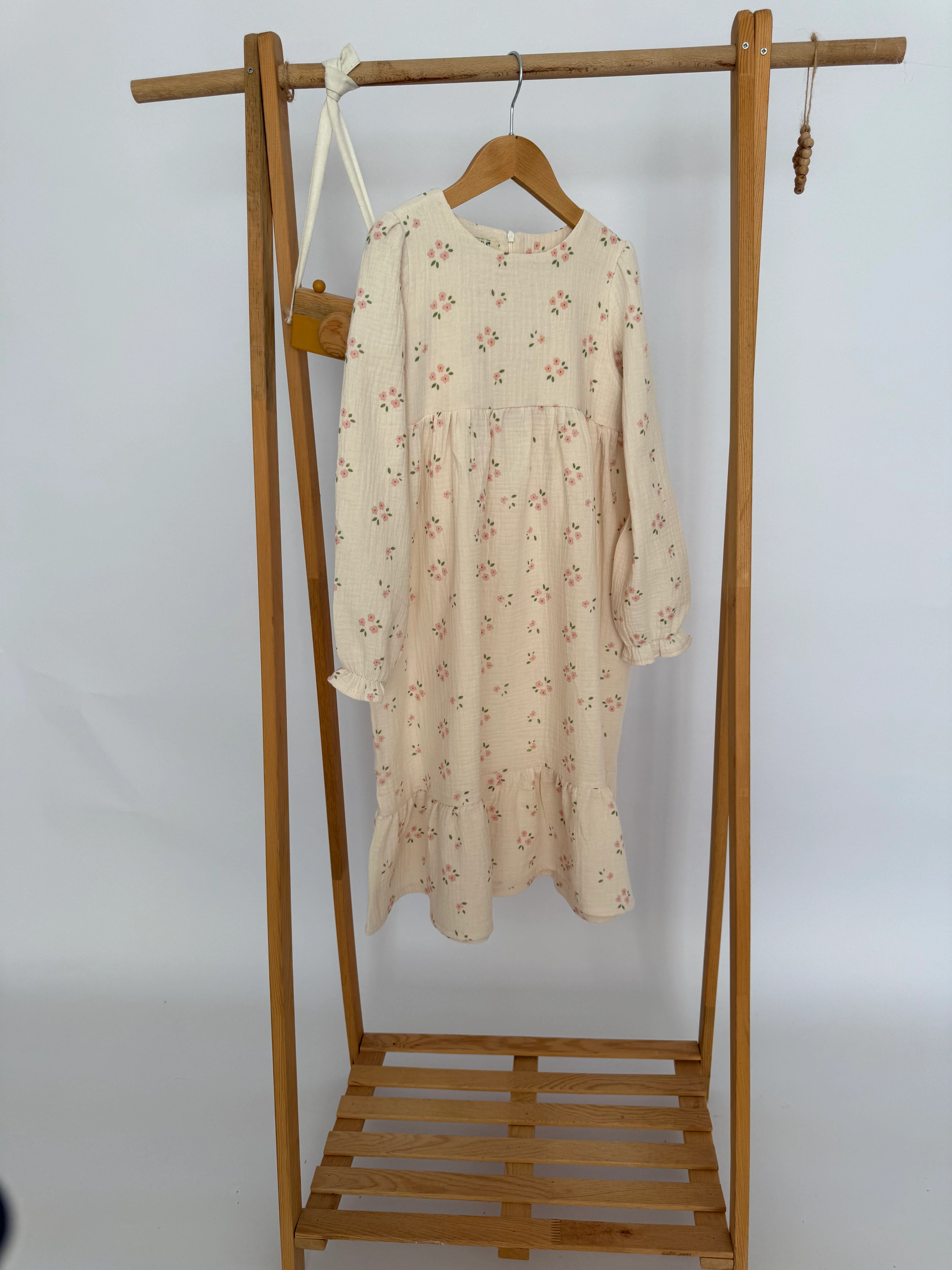 ÇITIR ÇİÇEK MÜSLİN ELBİSE