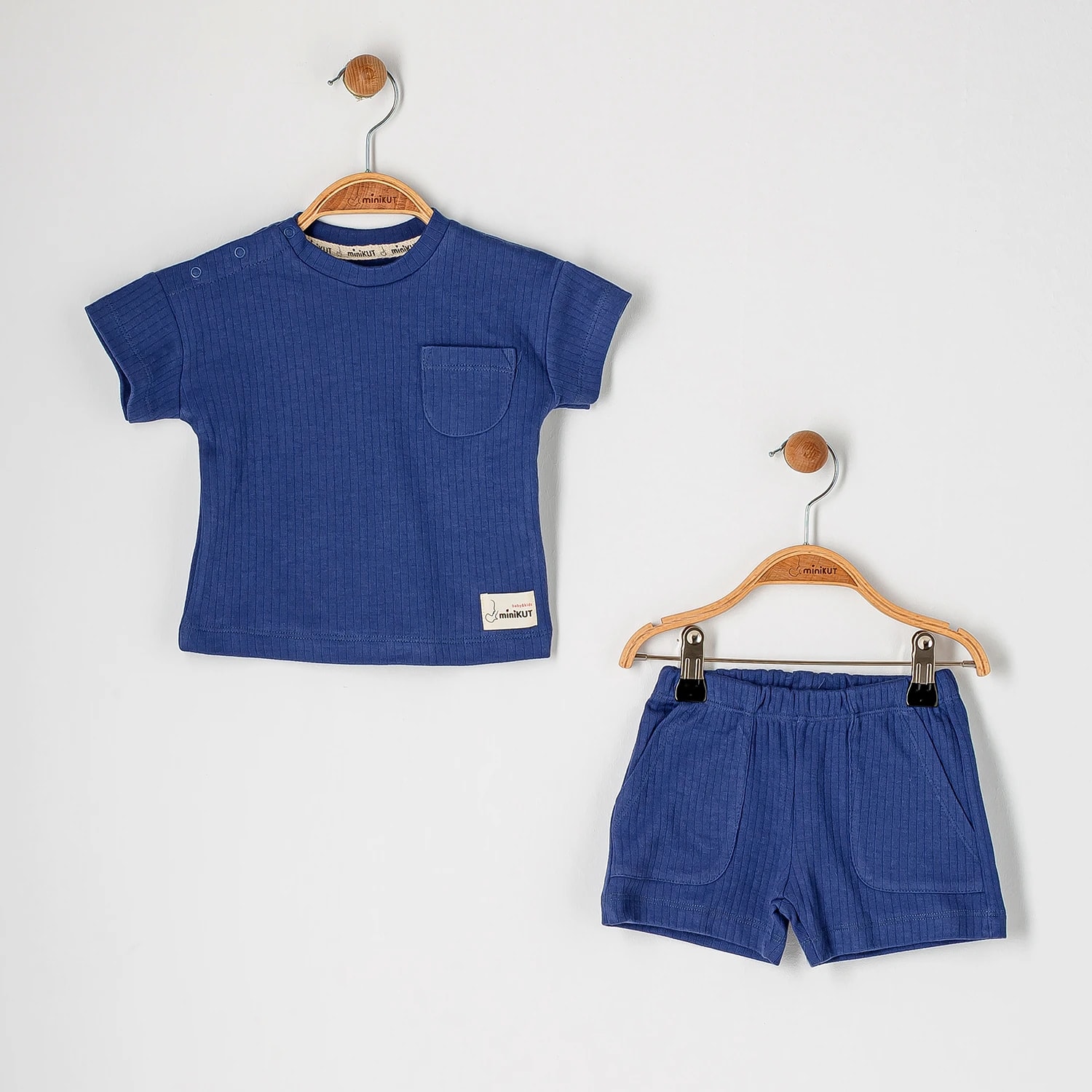 Minikut Şort Tişört Takım  - Indigo