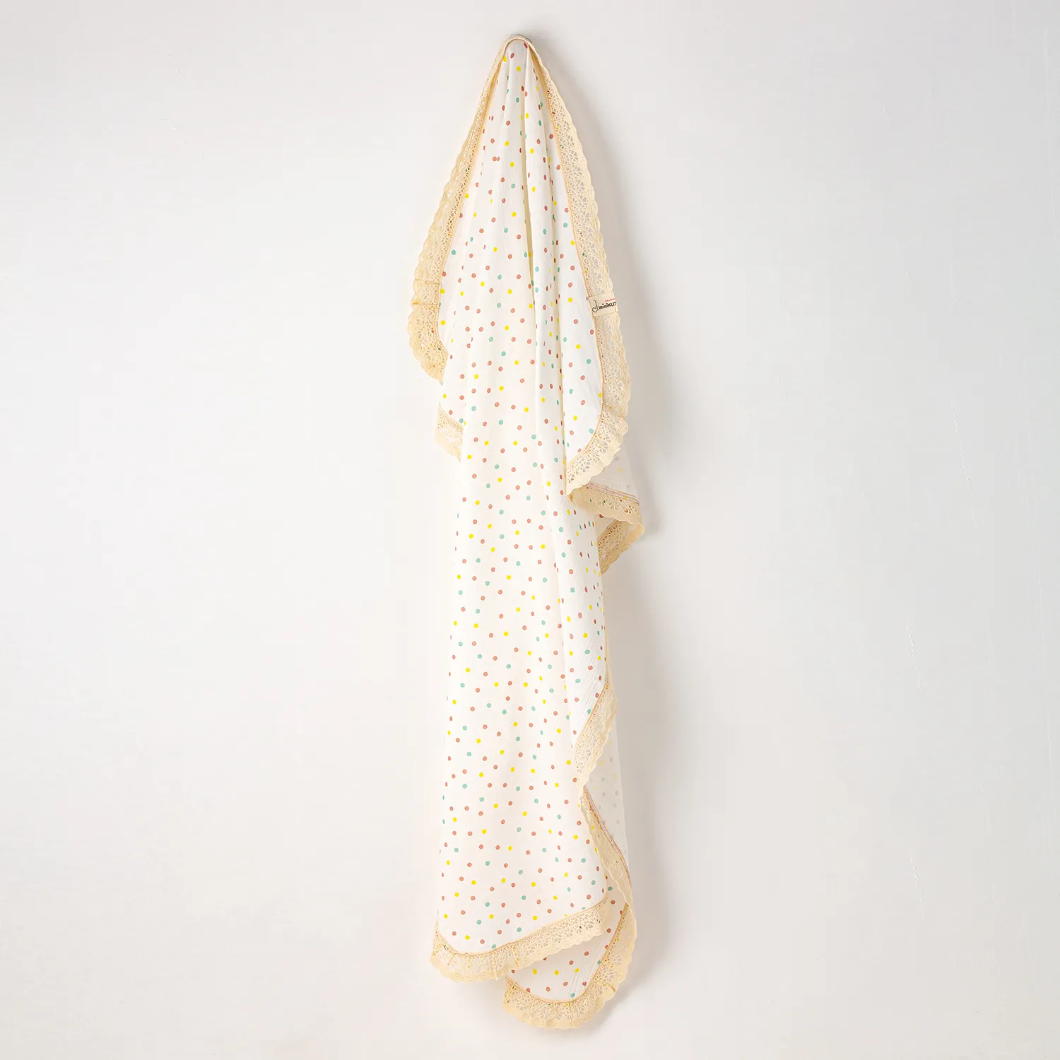 Minikut Pazen Bebek Battaniyesi – %100 Pamuk – 100x120 cm – Desenli - Puantiye Desenli