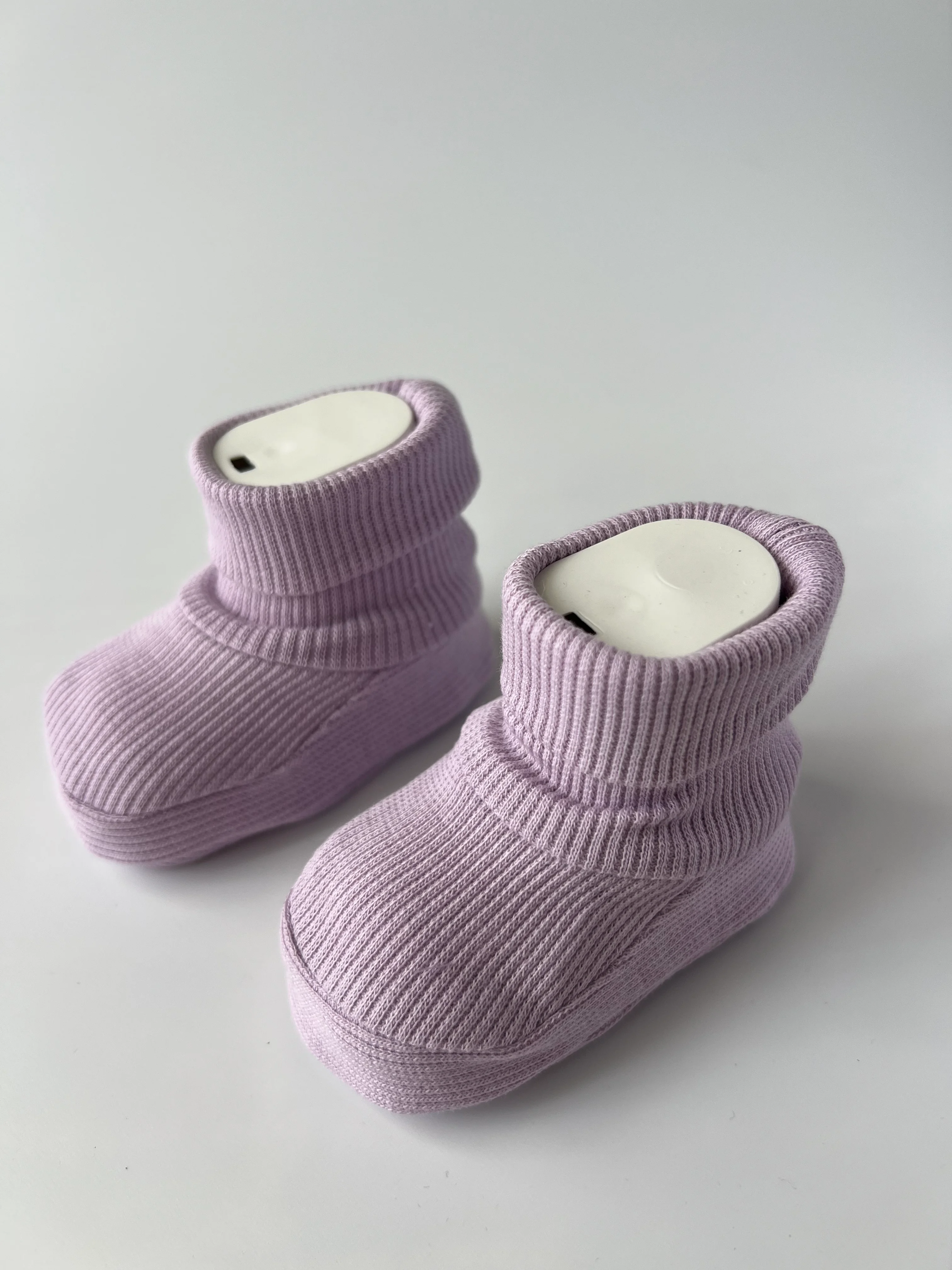Minikut Bebek Patiği – Yumuşak ve Doğal Adımlar 🧦 - Lila