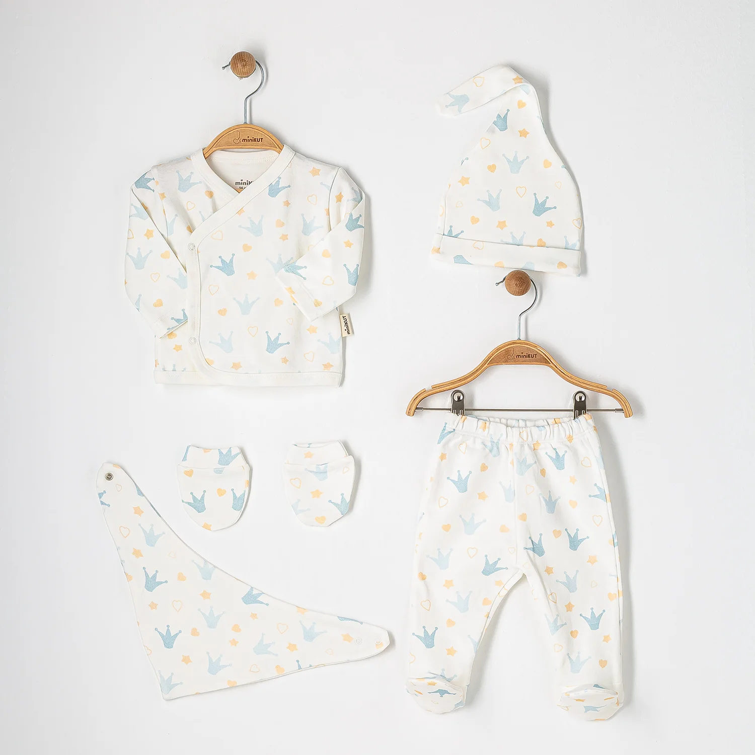 Minikut Hastane Çıkışı 5’li Set - Kalp & Yıldız Desenli