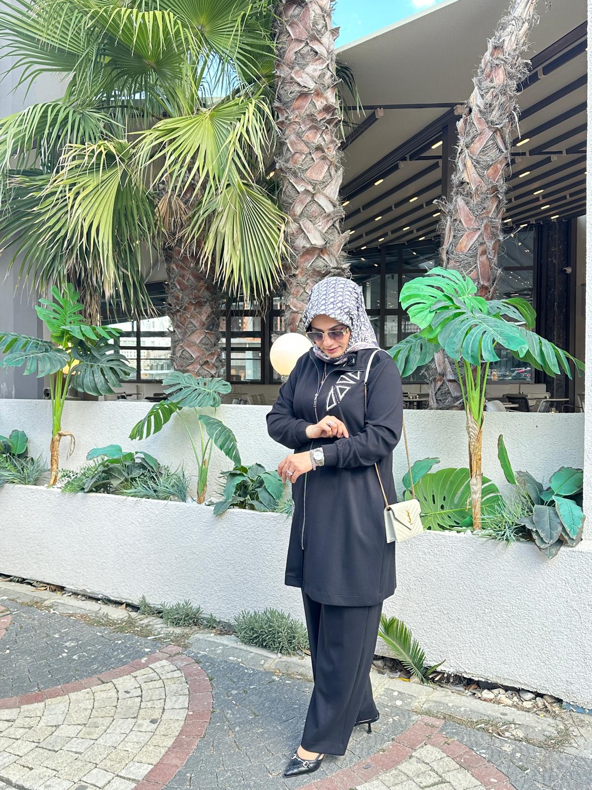 Beyaz Kabartmalı Oysho Takım