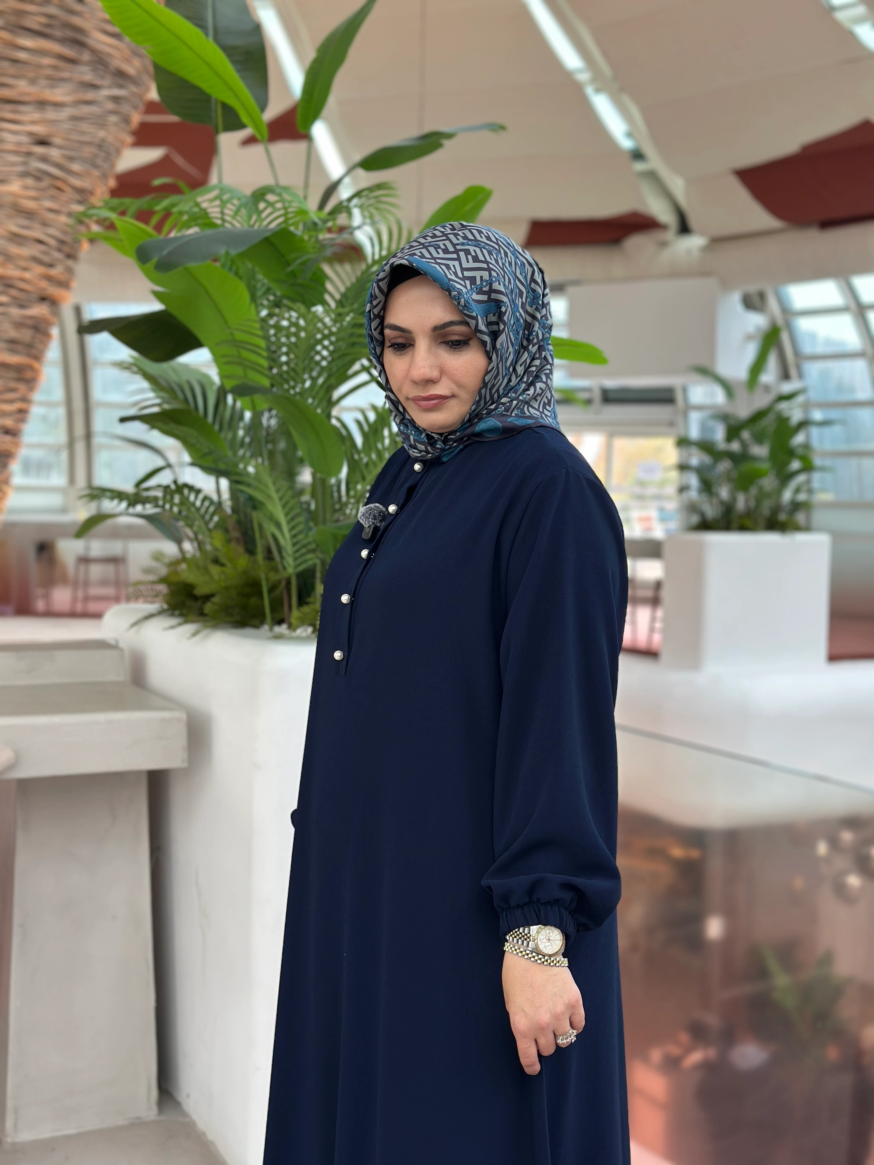 İnci Sahra Elbise Lacivert 