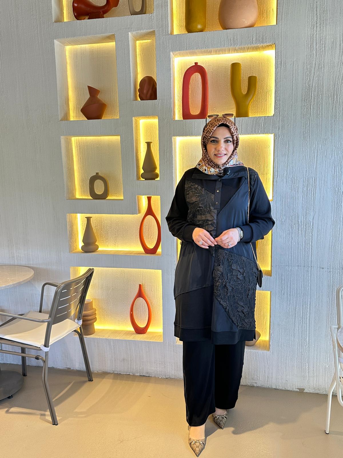 Gofre Pantolonlu Takım - bakır