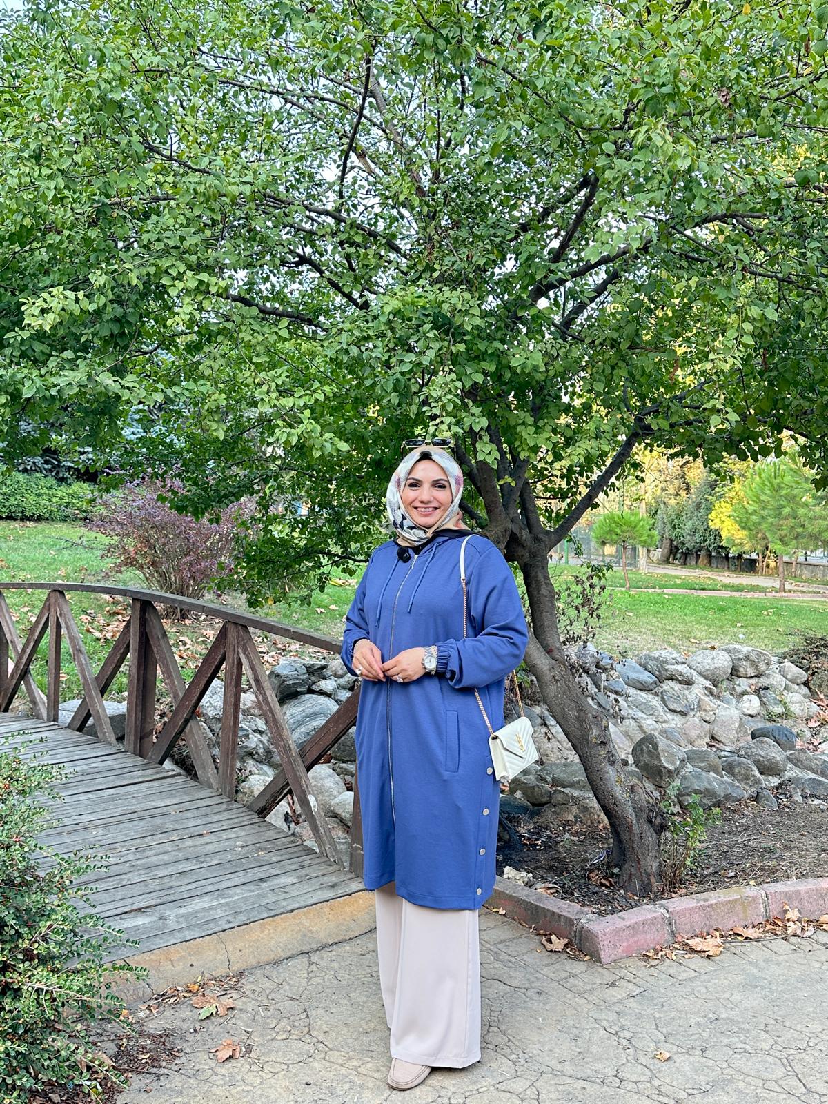 Kapüşonlu Oysho Hırka - Morcivert