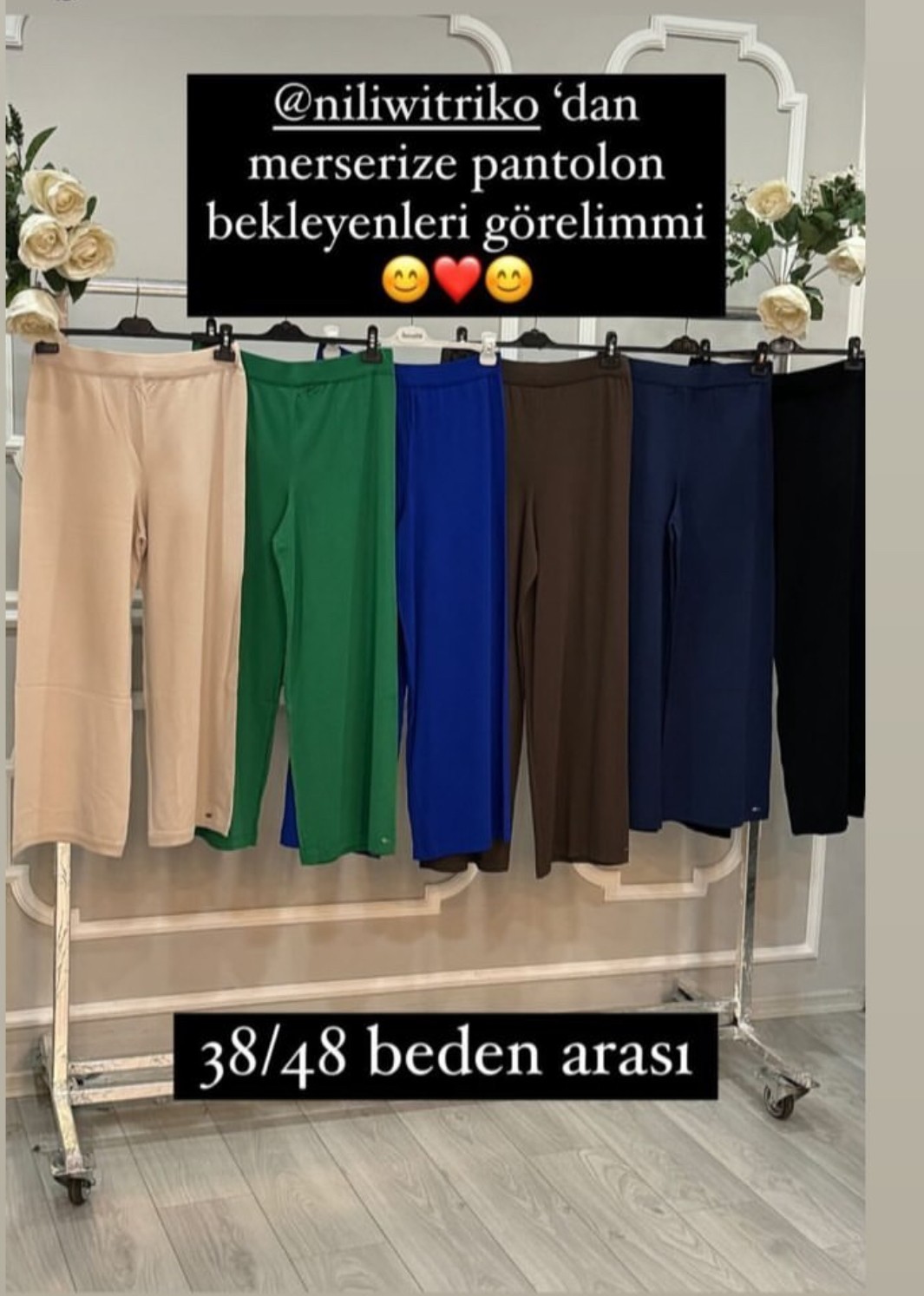 Merserize Düz Pantalon