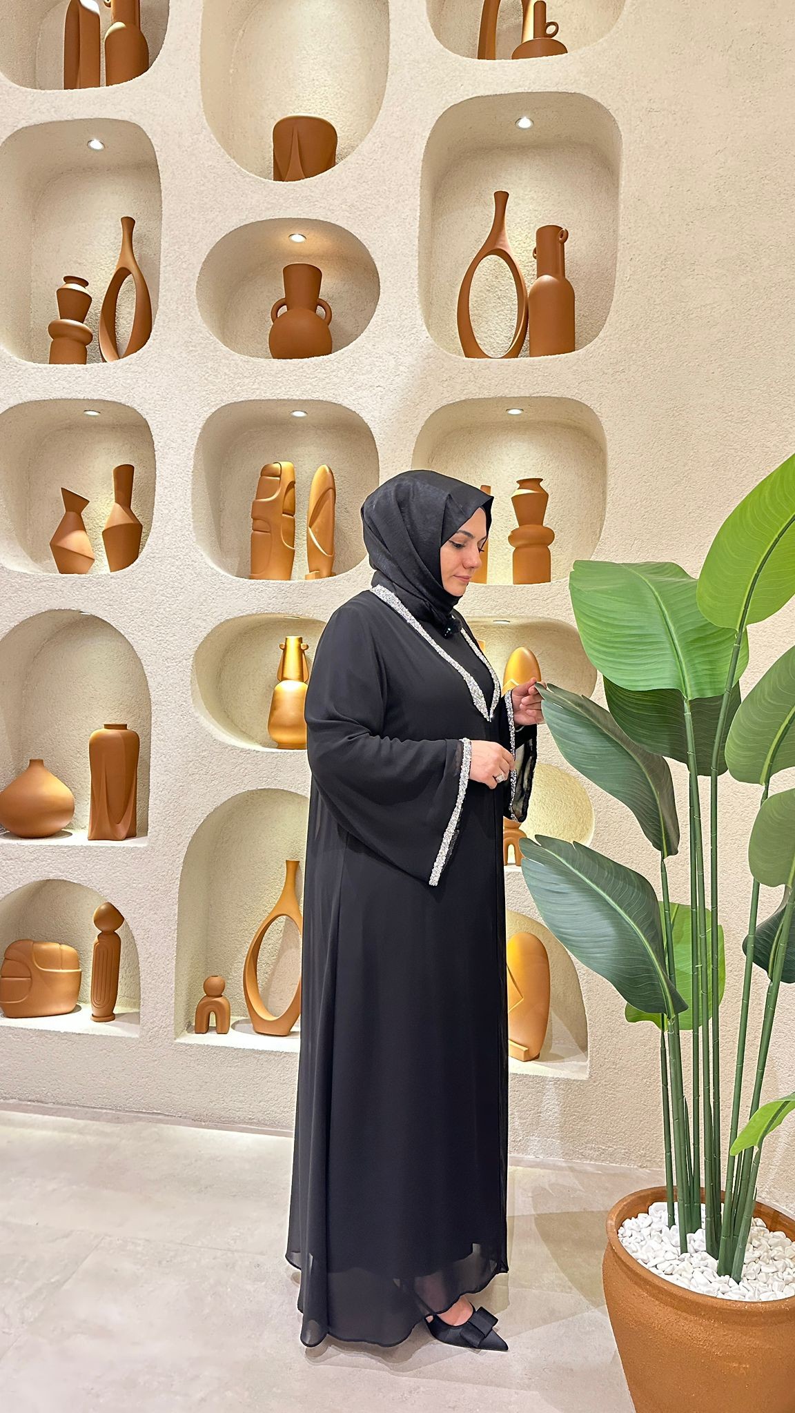 Pelerin Model İçlikli Elbise Takım
