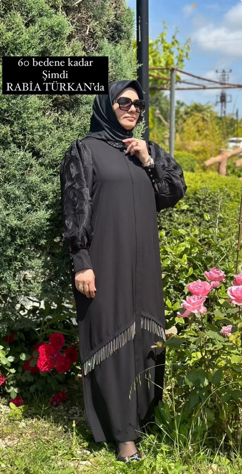Yakma Gül Balon Kollu Ferrace