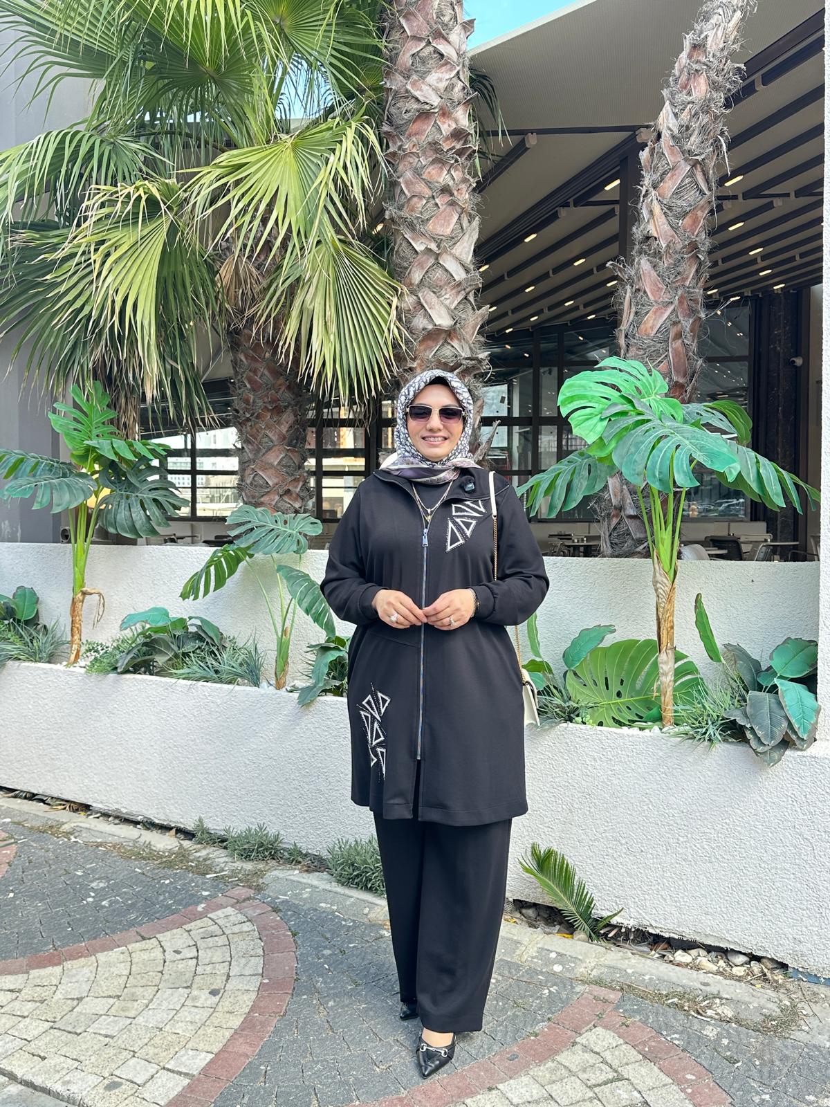 Beyaz Kabartmalı Oysho Takım