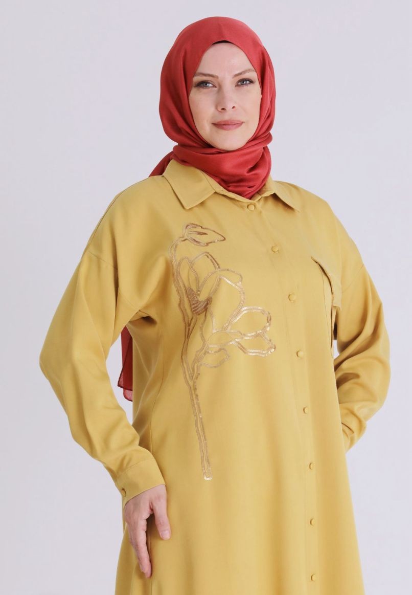 Cepli ve İşlemeli Tunik