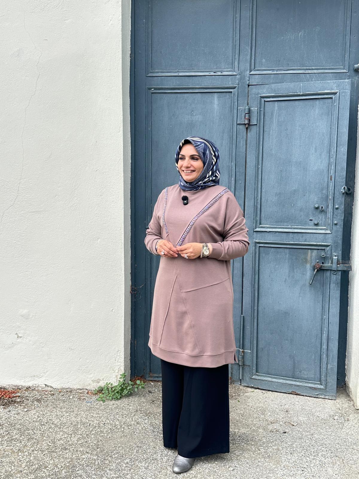 Duman Tunik - açık vizon