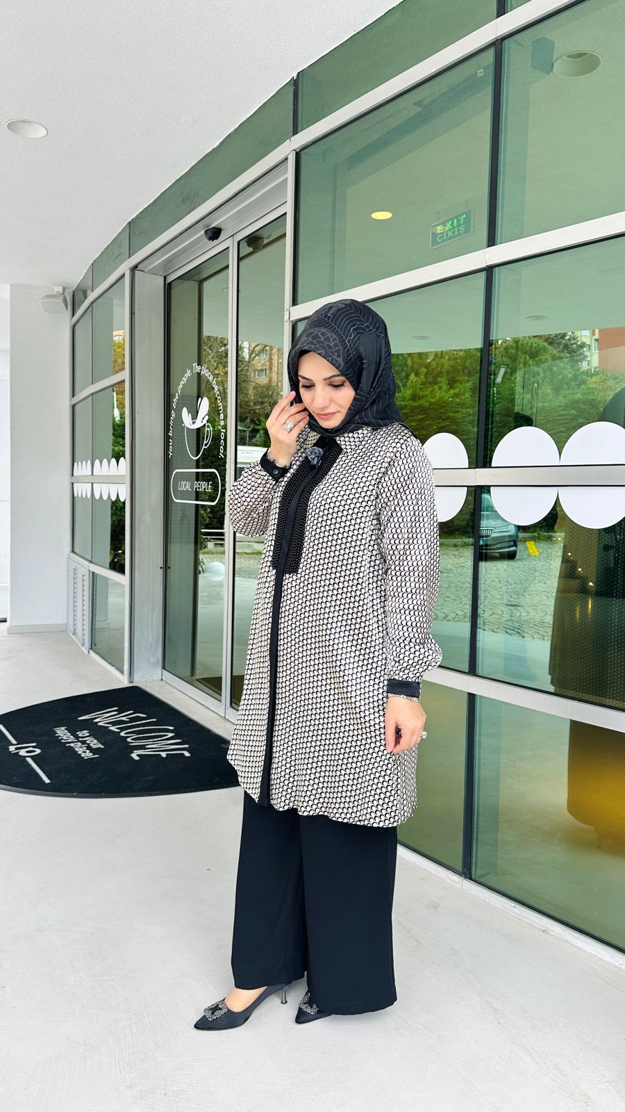 Saten Krep Tasarım Gömlek