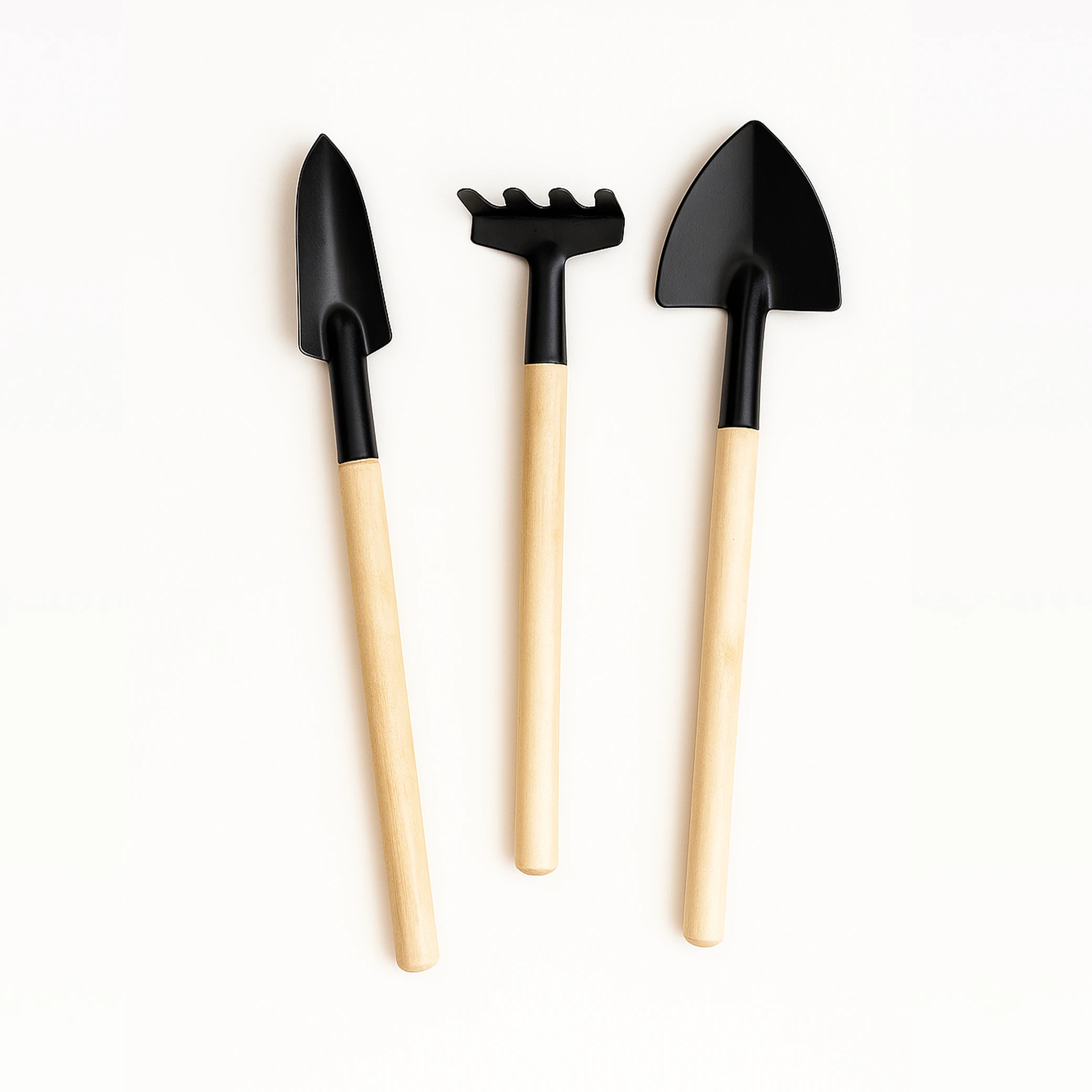 Mini Saksı Hobi Seti – 3'lü Hobi Sakı Aletleri (Kürek, Bel Kürek, Tırmık)