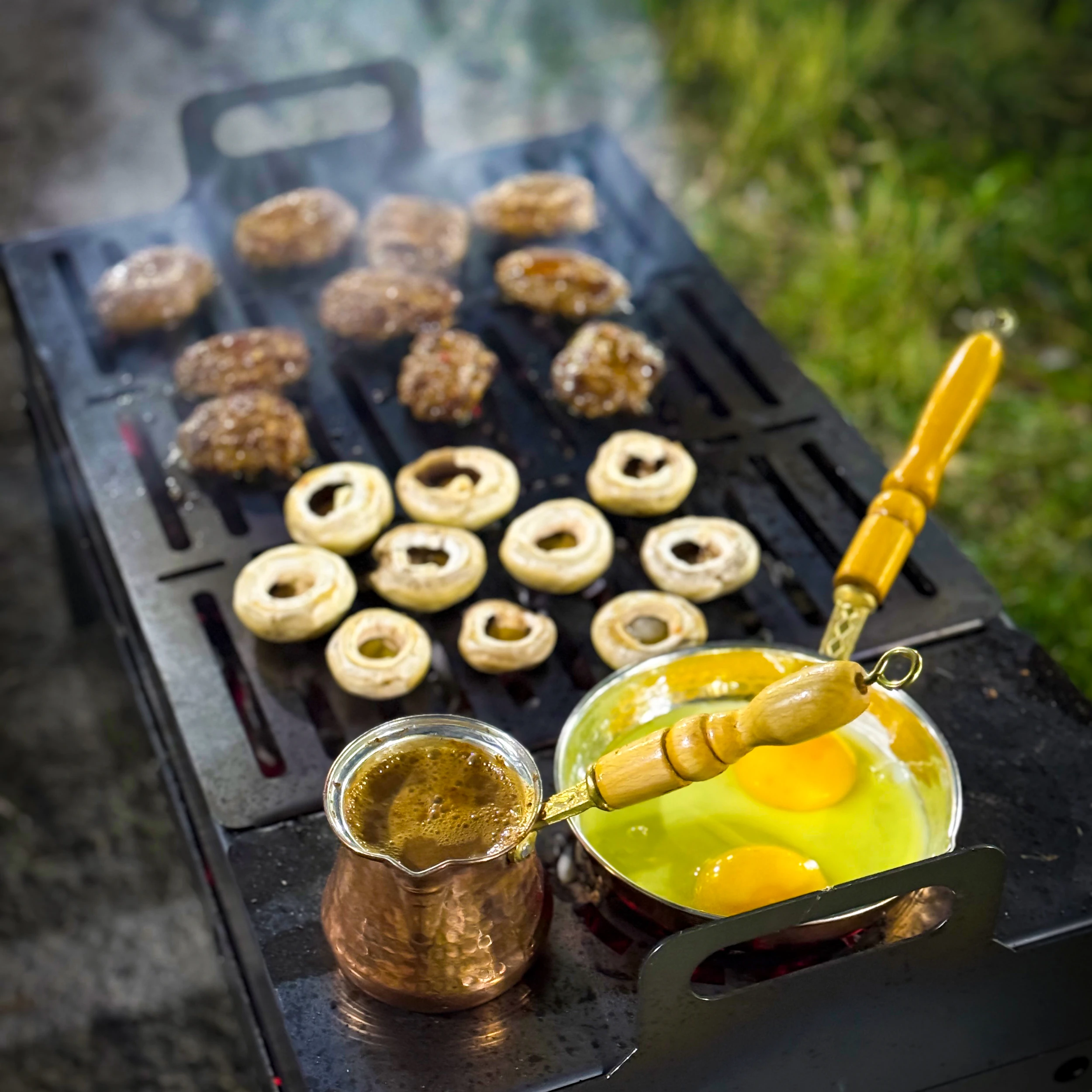 Katlanabilir Tek Parça Profesyonel Mangal, Yelpaze ve Çanta Hediyeli