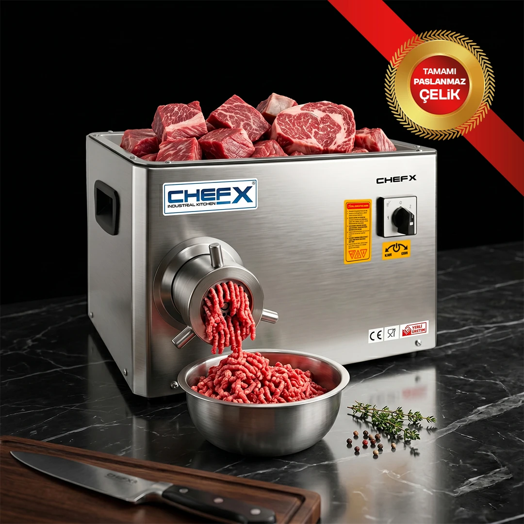 ChefX Profesyonel Ev Tipi Et Kıyma Makinesi - 12 No Plus 0,55 kW ...